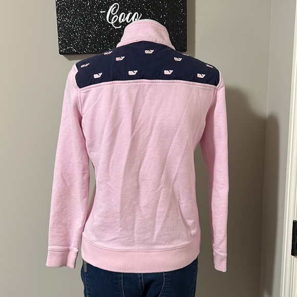 Vineyard Vines Whale Embroidered Shep Shirt Pink French Terry Sz XS - Picture 6 of 12